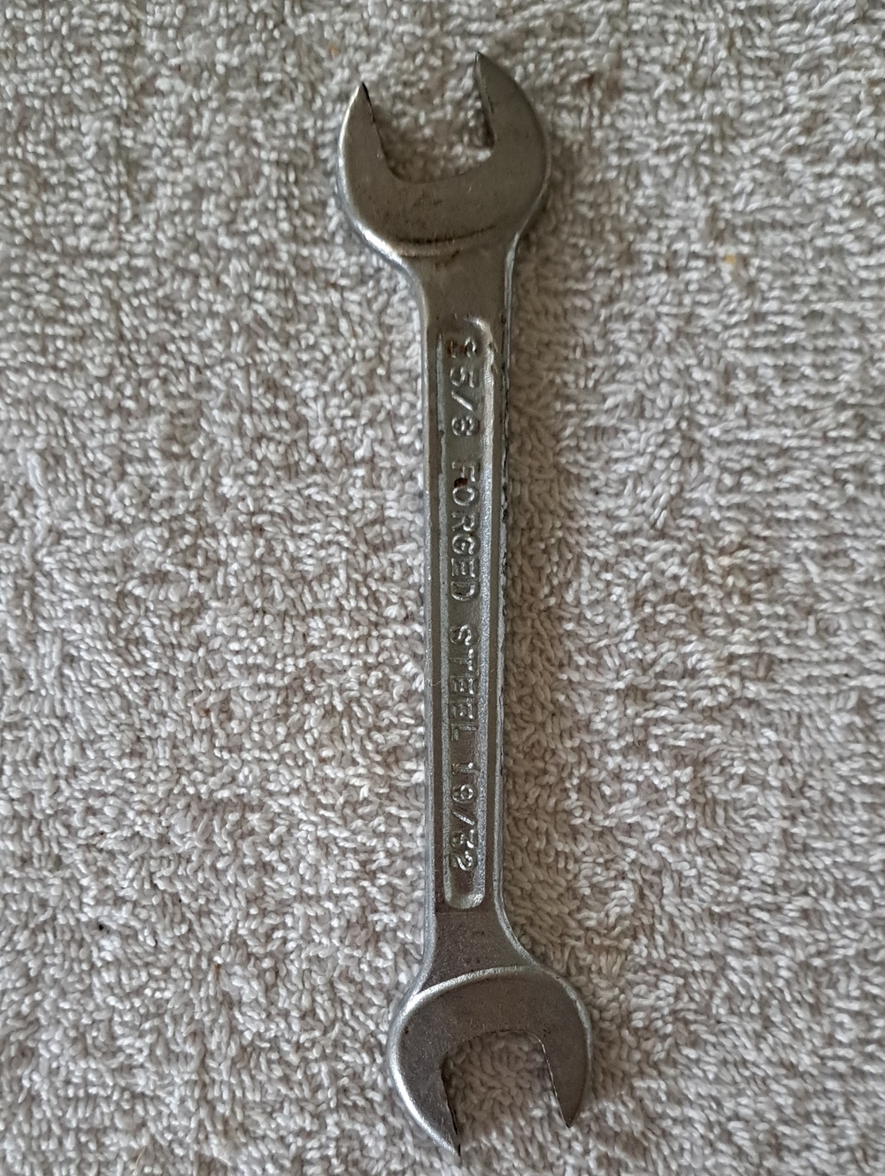 Vintage LG 5/8" x 19/32" Open End combination Wrench 6-3/8" Length USA